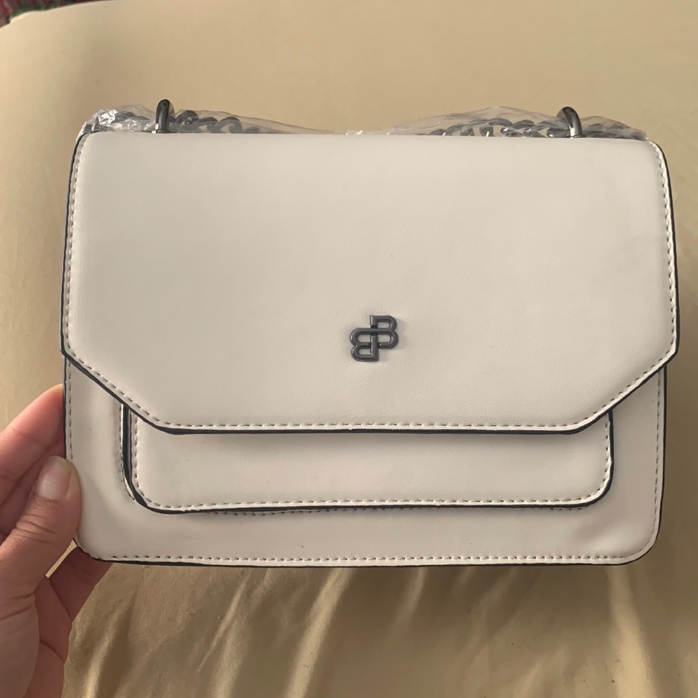 By Bienali Alaina Flap Crossbody - White